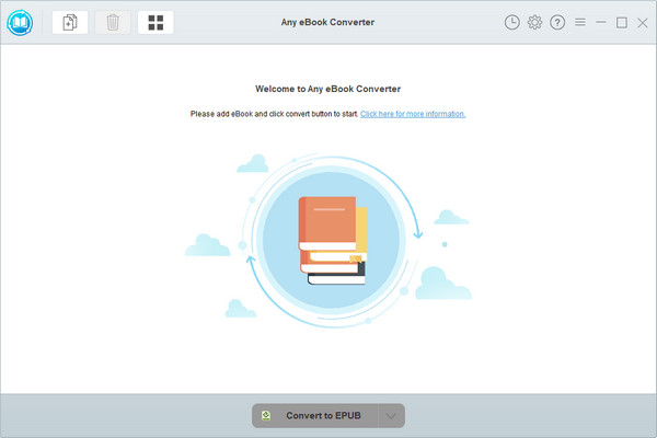 Any eBook Converter を起動後の画面